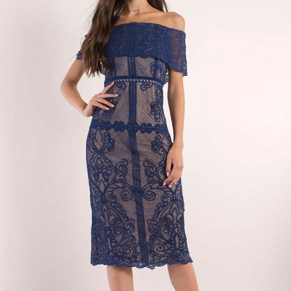 NWT Stylestalker Stella Off Shoulder Midi Dress S